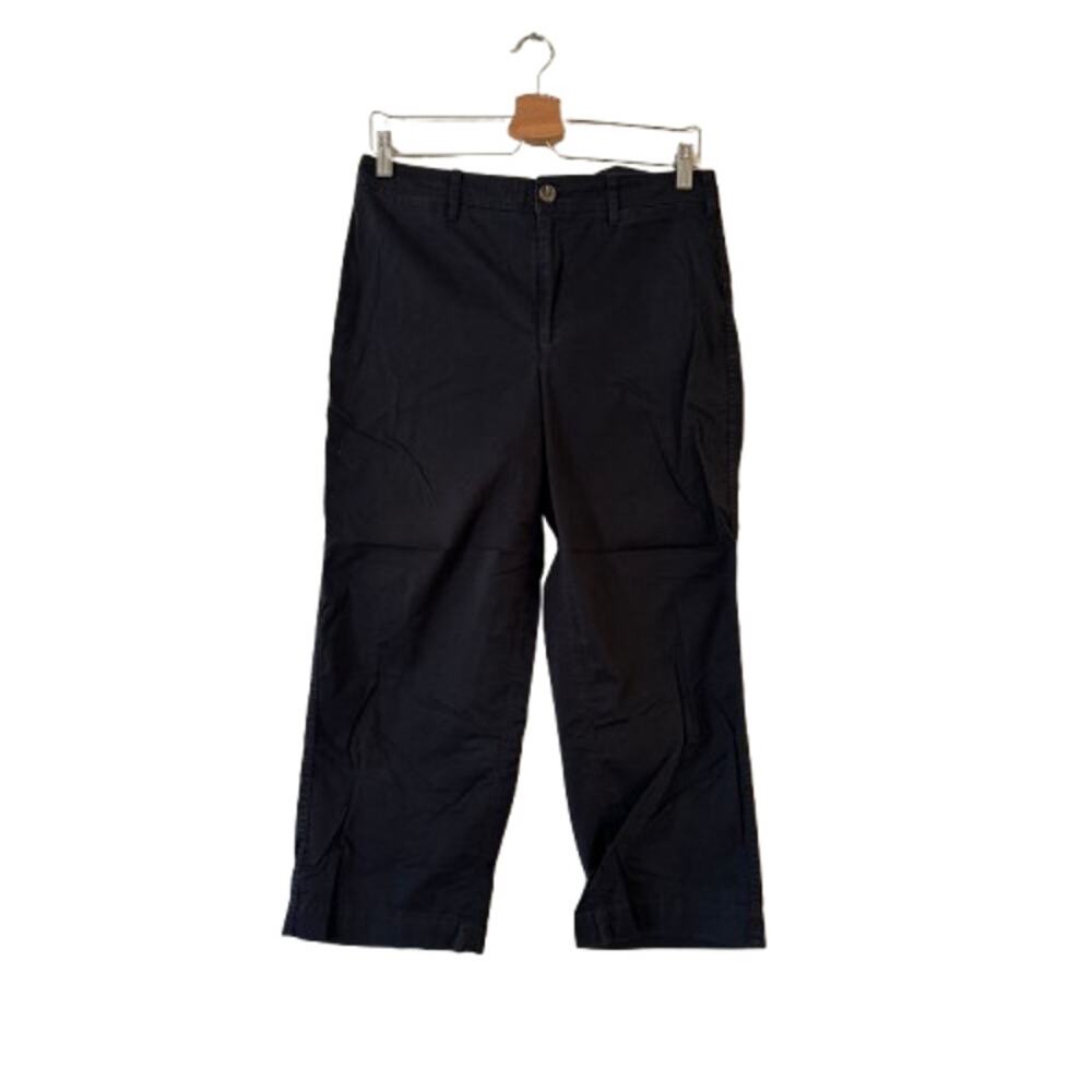 Chico's Capri Crop Pants‎ Women's 0.5 Small Black High Rise Straight Leg Casual